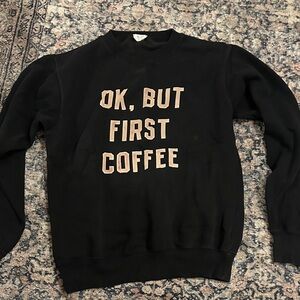 John Galt Black Graphic Sweater, M/L